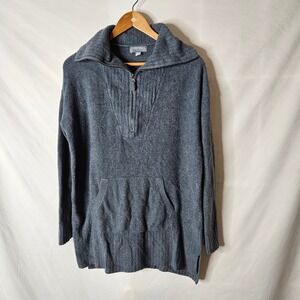 Barefoot Dreams Cozychic Lite Halfzip Pullover Tunic Sweater sz L‎